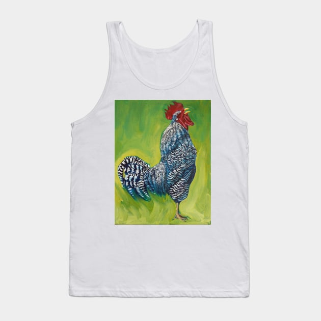 Rocky the Barred Rock Rooster Tank Top by chadtheartist